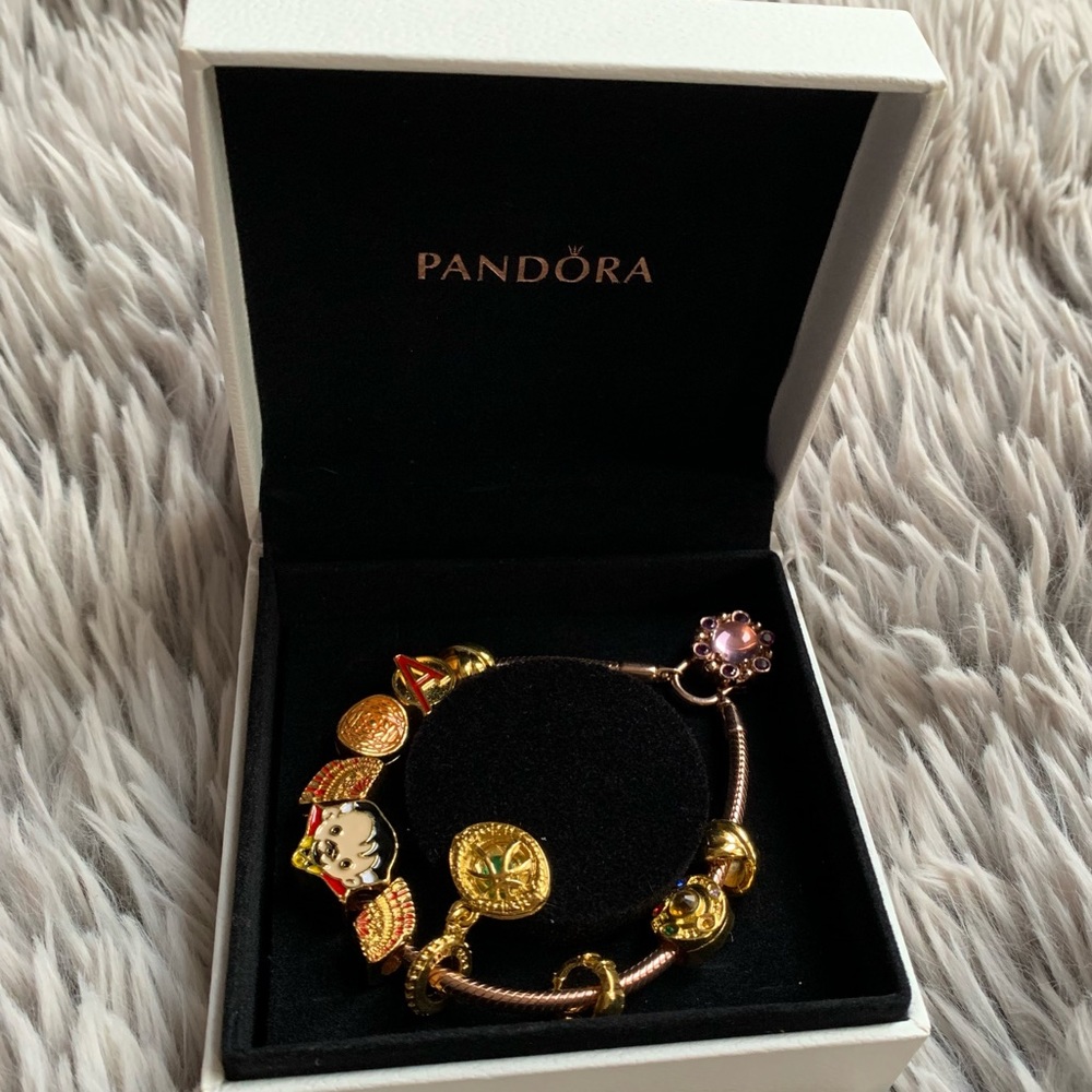 Retired Pandora Carrier Heraldic Amethyst Padlock Bracelet Doctor Strange Charms